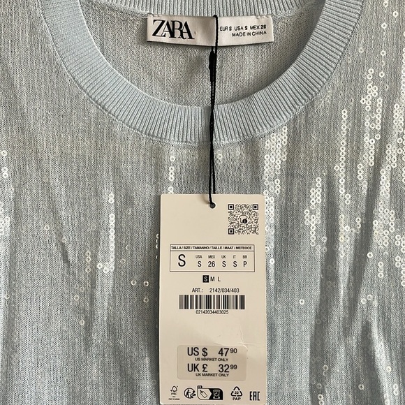 🧞‍♂️Nwt blue sleeveless sequined knit top - Picture 7 of 13